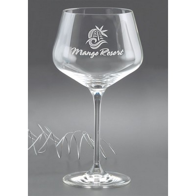 23 Oz. Rona Burgundy Stemware - Etched